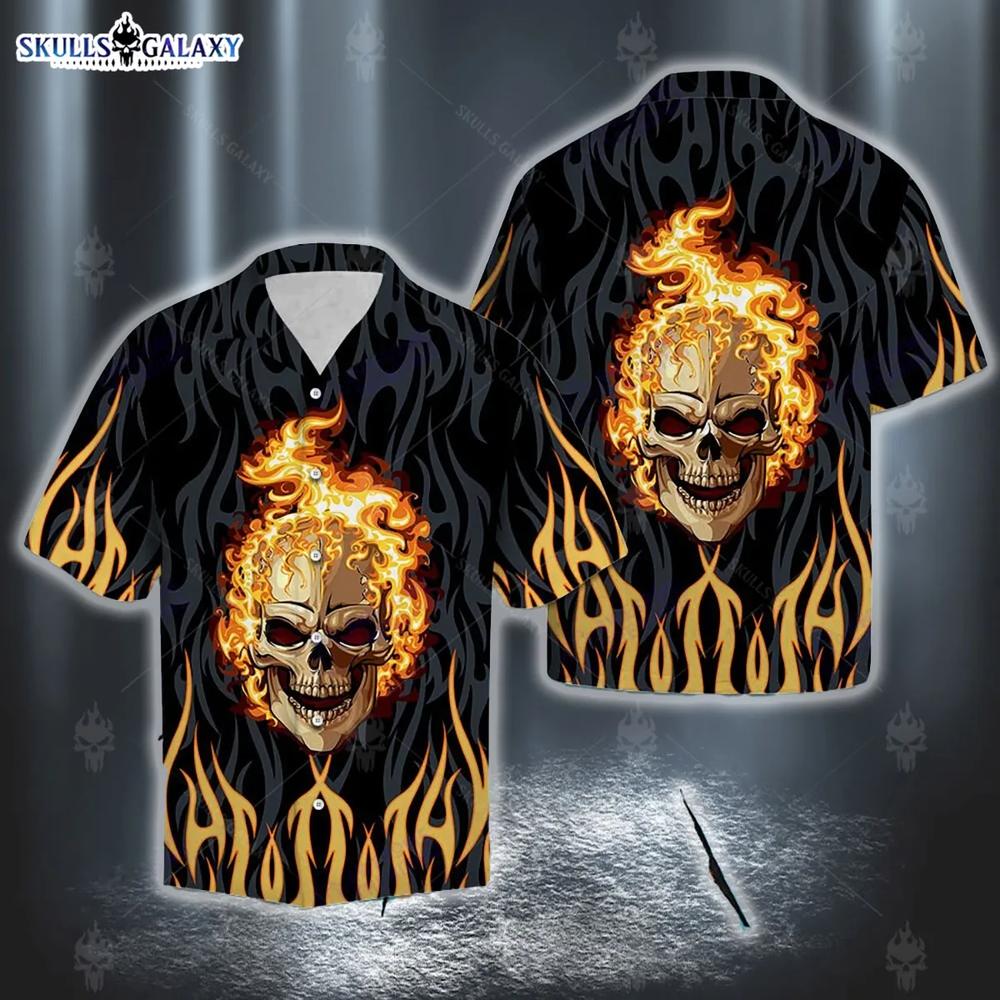 Birthday Presents Skull Fire Ty2007 Hawaiian Shirt