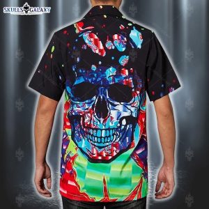 Cover Your Body With Amazing Mens Hawaiian Shirt Skull Printed