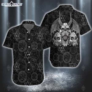 Devil Skulls Satanic Goth Gothic Ez20 42 Hawaiian Aloha Shirt Aloha Shirt