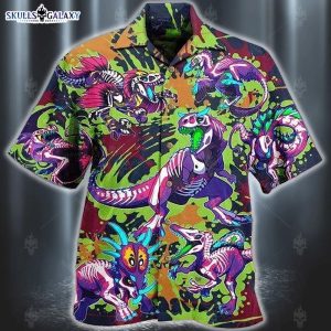 Discover Cool Dont Forget To Be Rawrsome Dinosaur Skull Unisex Hawaiian Aloha Shirt