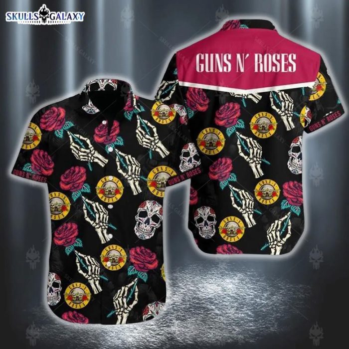 Guns N Roses Skull Hawaiian Shirt