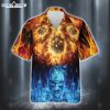 Hawaiian Aloha Shirt Ice And Fire Skull